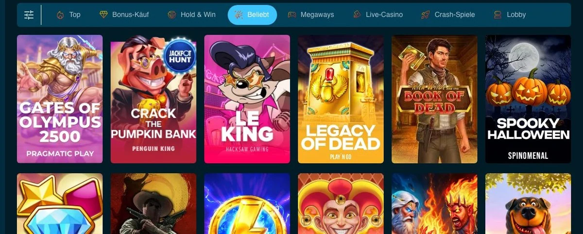 Beliebte Slots in der VolerBet-Lobby
